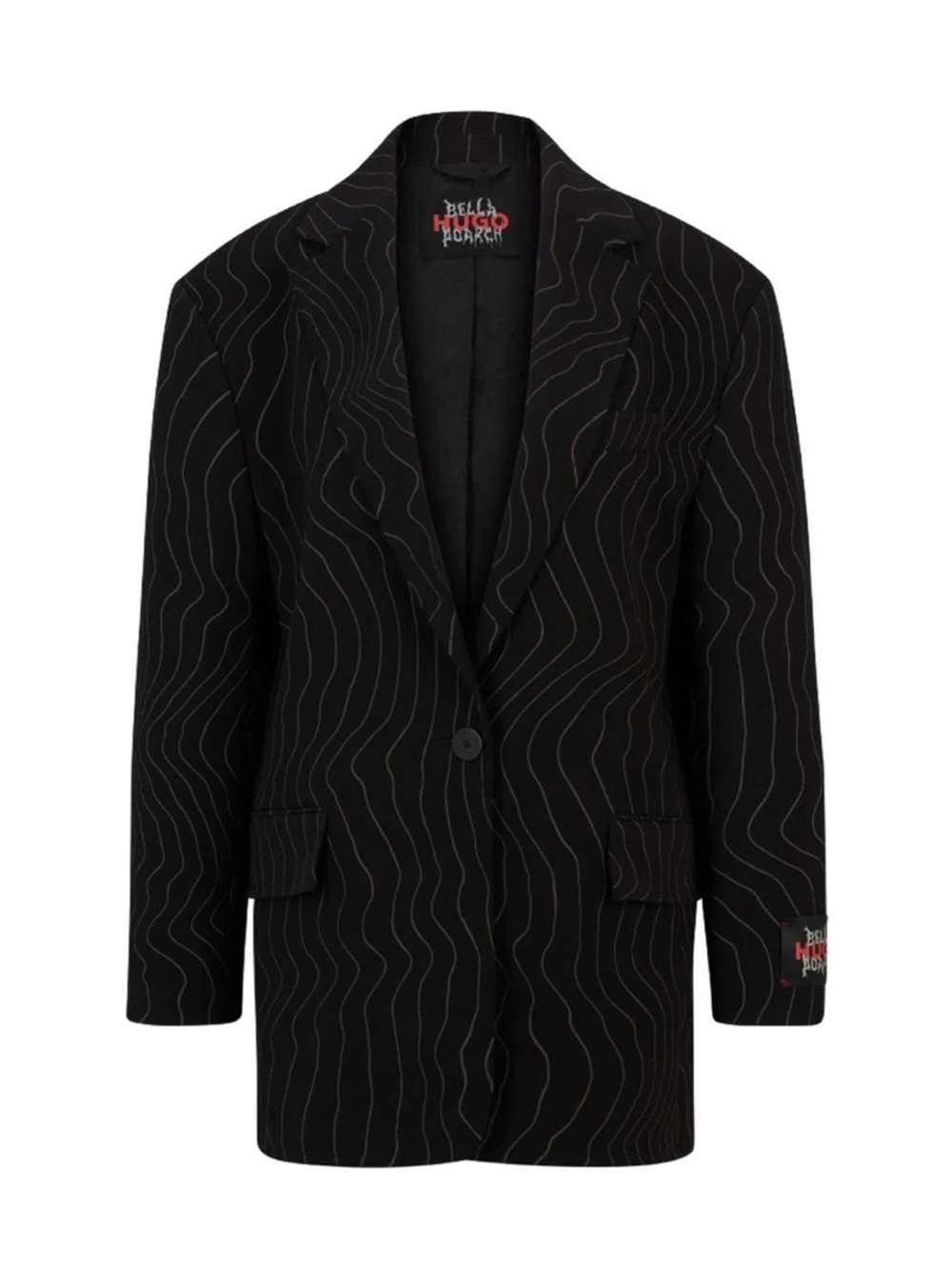 NWT HUGO x Bella Poarch Pinstripe Blazer Skirt Set